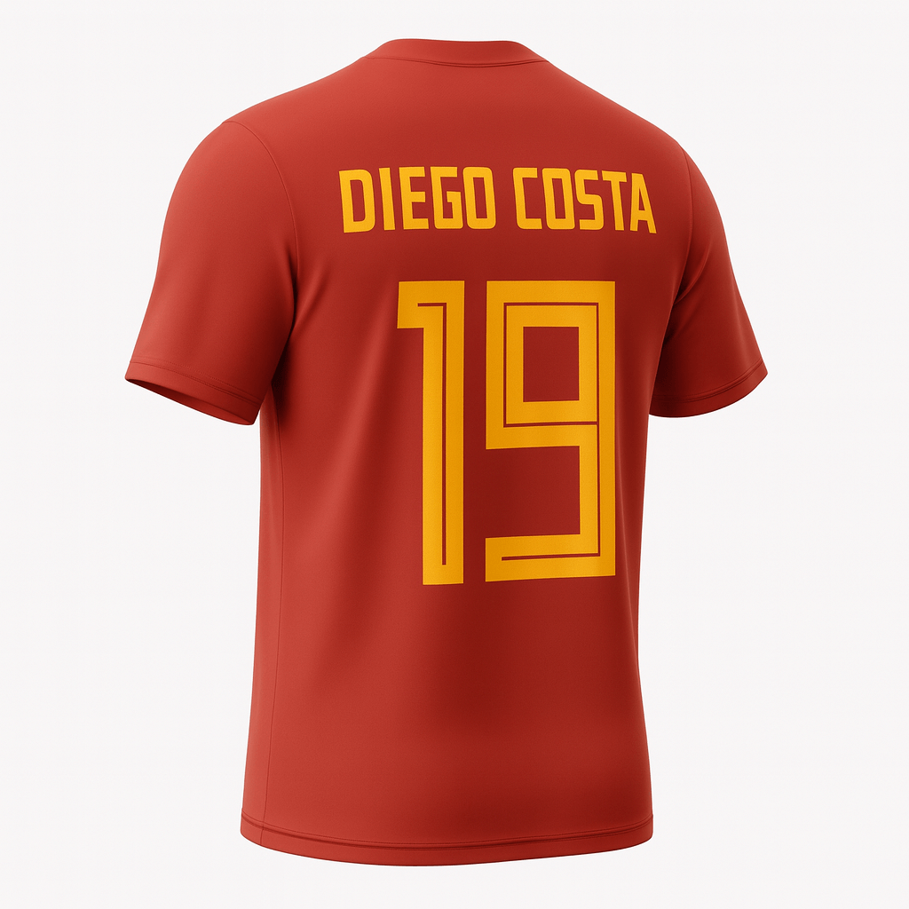 2018 Spain Home Diego Costa #19 (New) - Size XXL