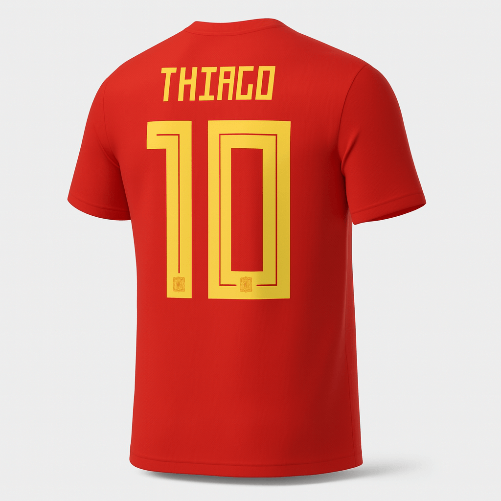 2018 Spain Home Thiago #10 (New) - Size M