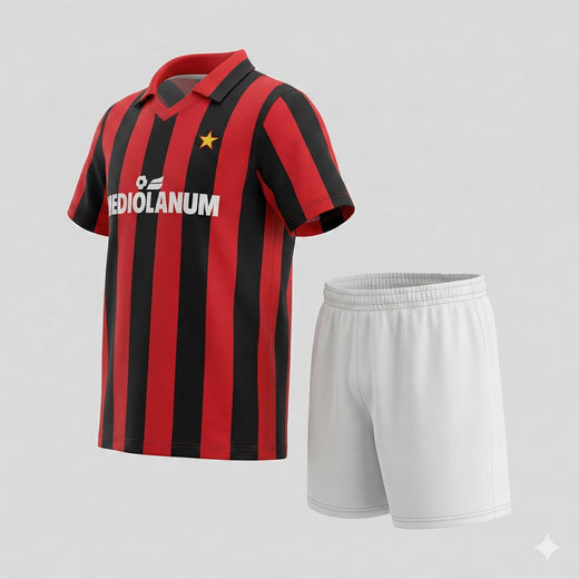 AC Milan Home 1990/1991 Kids Kit (Feels Like New) - Size 20