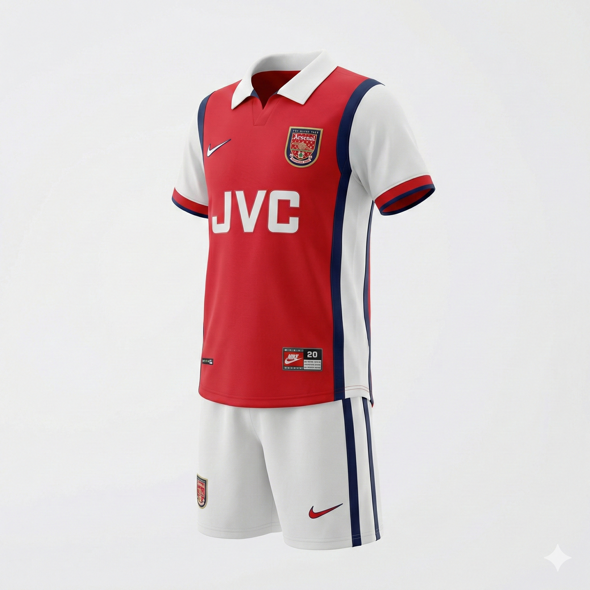 Arsenal Home 1998/1999 Kids Kit (Feels Like New) - Size 26