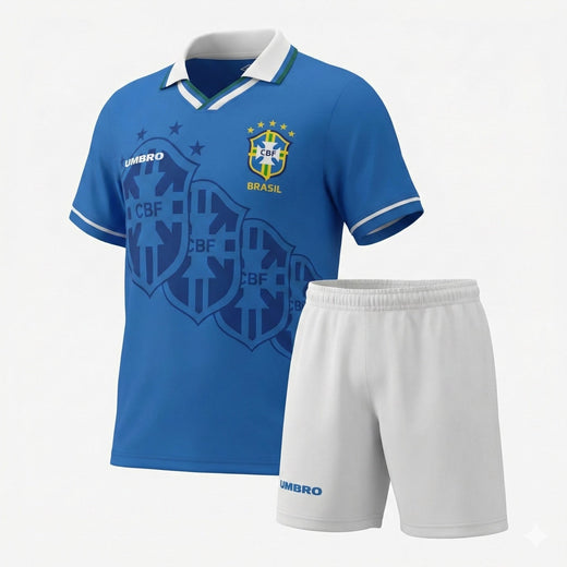 Brazil Home 1995/1997 Kids Kit (Feels Like New) - Size 20
