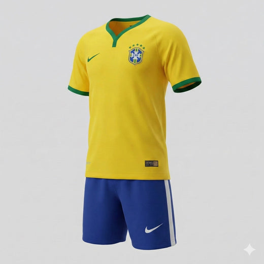 Brazil Home 2014 Kids Kit (New) - Size 22