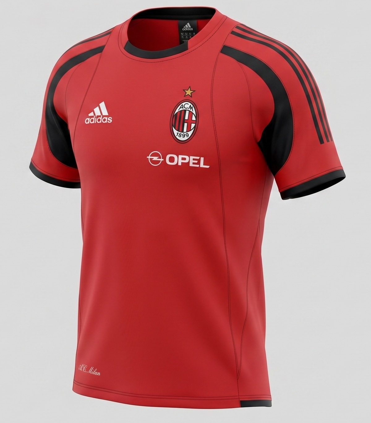 AC Milan Red Black Tracksuit 2007/08 - Size M