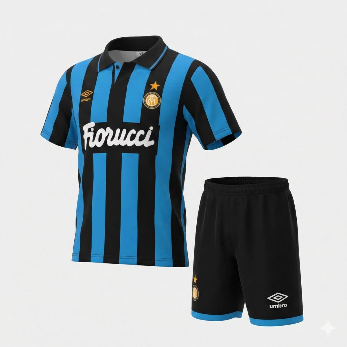 Inter Milan Home 1992/1994 Kids Kit (Feels Like New) - Size 16