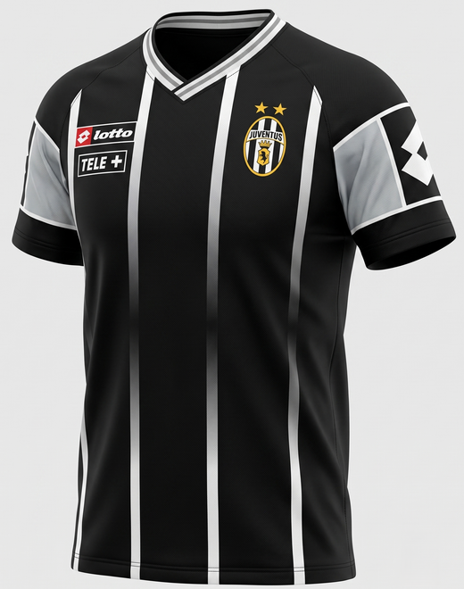 Juventus Black White Tracksuit 2000/01 - Size XS