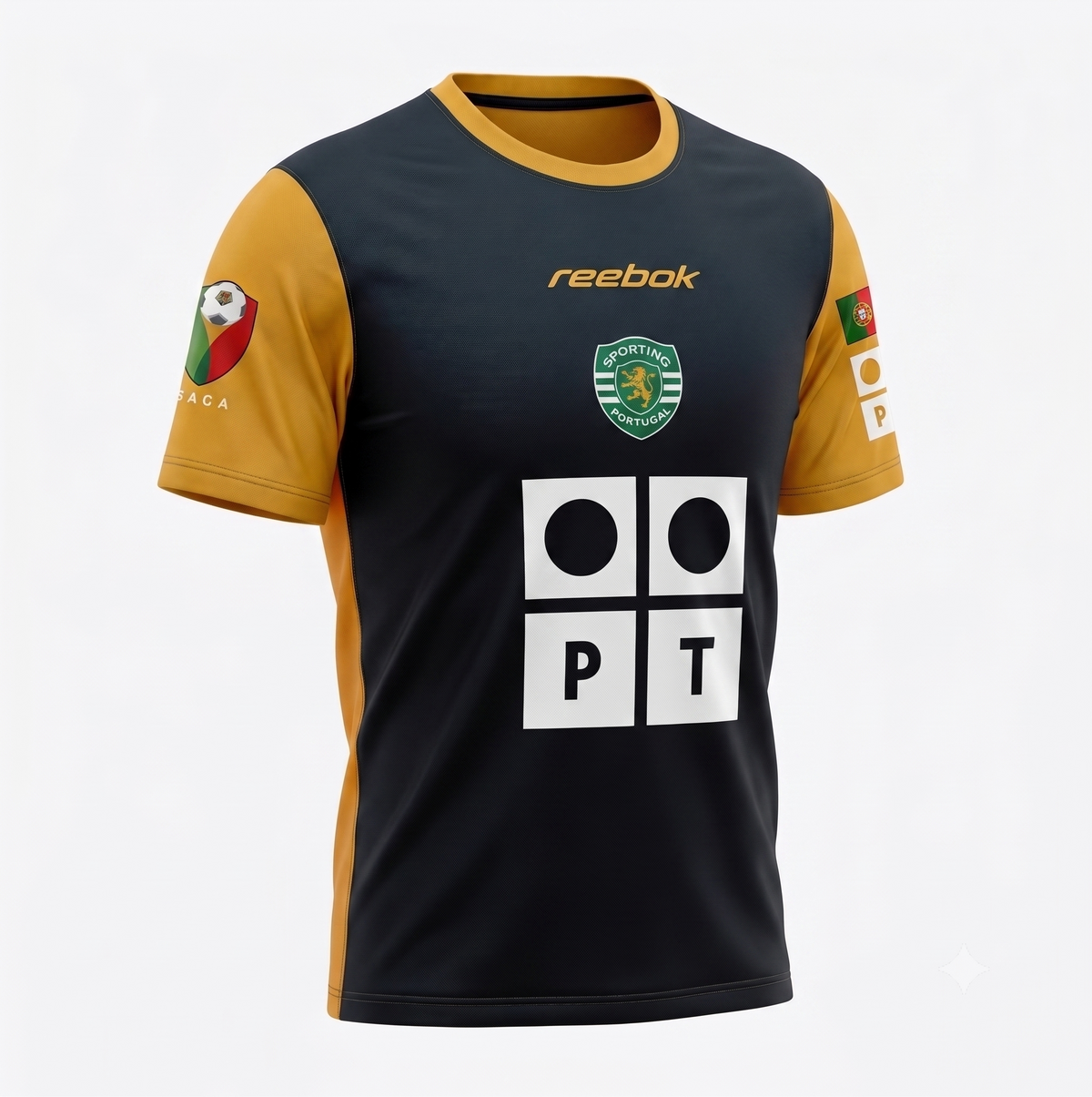 Sporting Lisbon Black Yellow Tracksuit 2000/01 - Size L