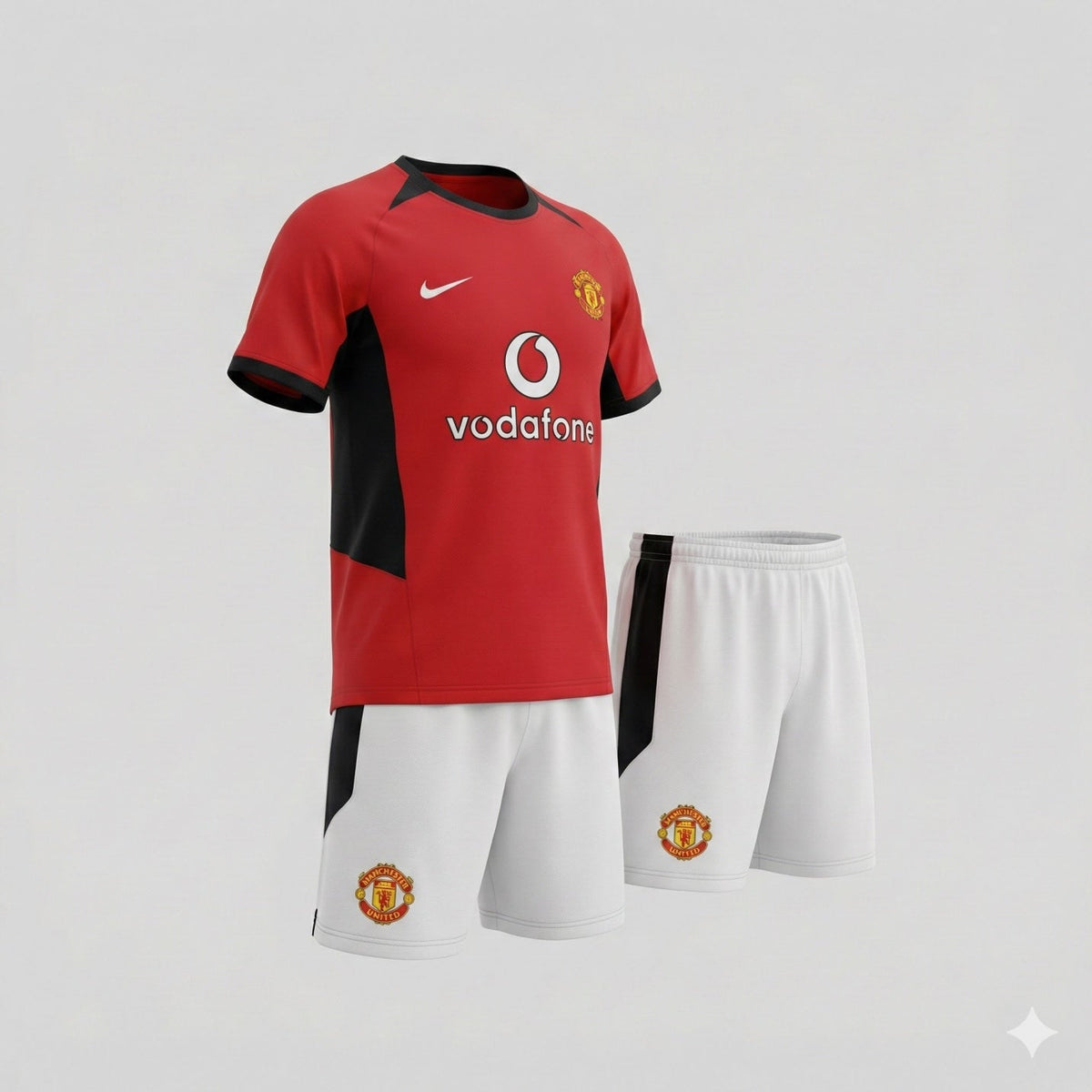 Manchester United Home 2002/2004 Kids Kit (Feels Like New) - Size 16
