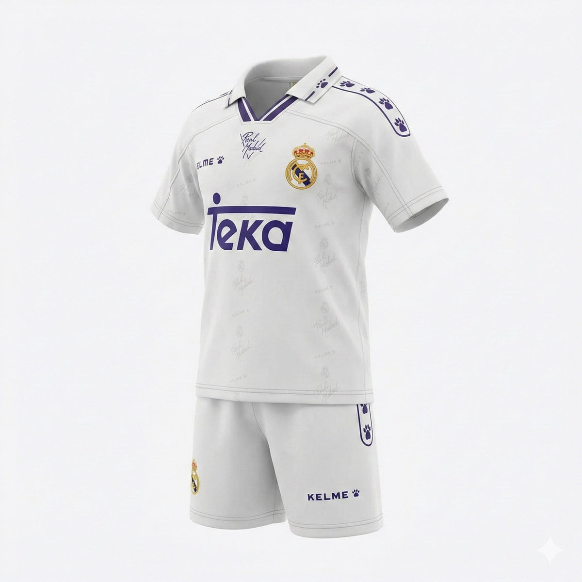 Real Madrid Home 1994/1996 Kids Kit (Feels Like New) - Size 20
