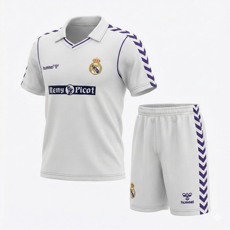Real Madrid Home 1988/1990 Kids Kit (Very Good Condition) - Size 16