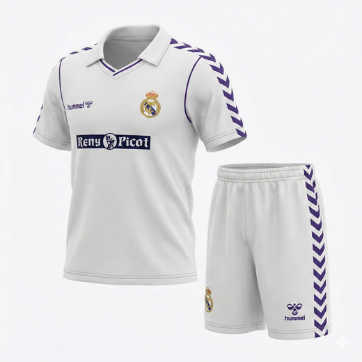 Real Madrid Home 1988/1990 Kids Kit (Very Good Condition) - Size 18