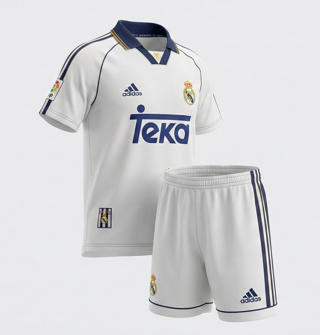 Real Madrid Home 1998/2000 Kids Kit (Feels Like New) - Size 18