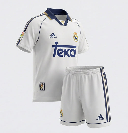 Real Madrid Home 1998/2000 Kids Kit (Feels Like New) - Size 18