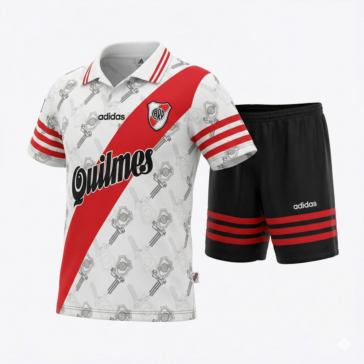 River Plate Home 1996/1997 Kids Kit (Feels Like New) - Size 22