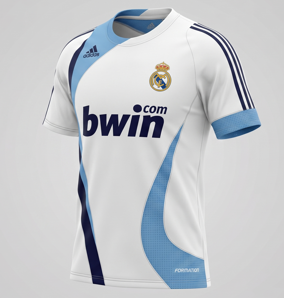 Real Madrid Light Blue White Tracksuit 2006/07 - Size M