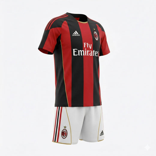AC Milan Home 2010/2011 Kids Kit (New) - Size 28