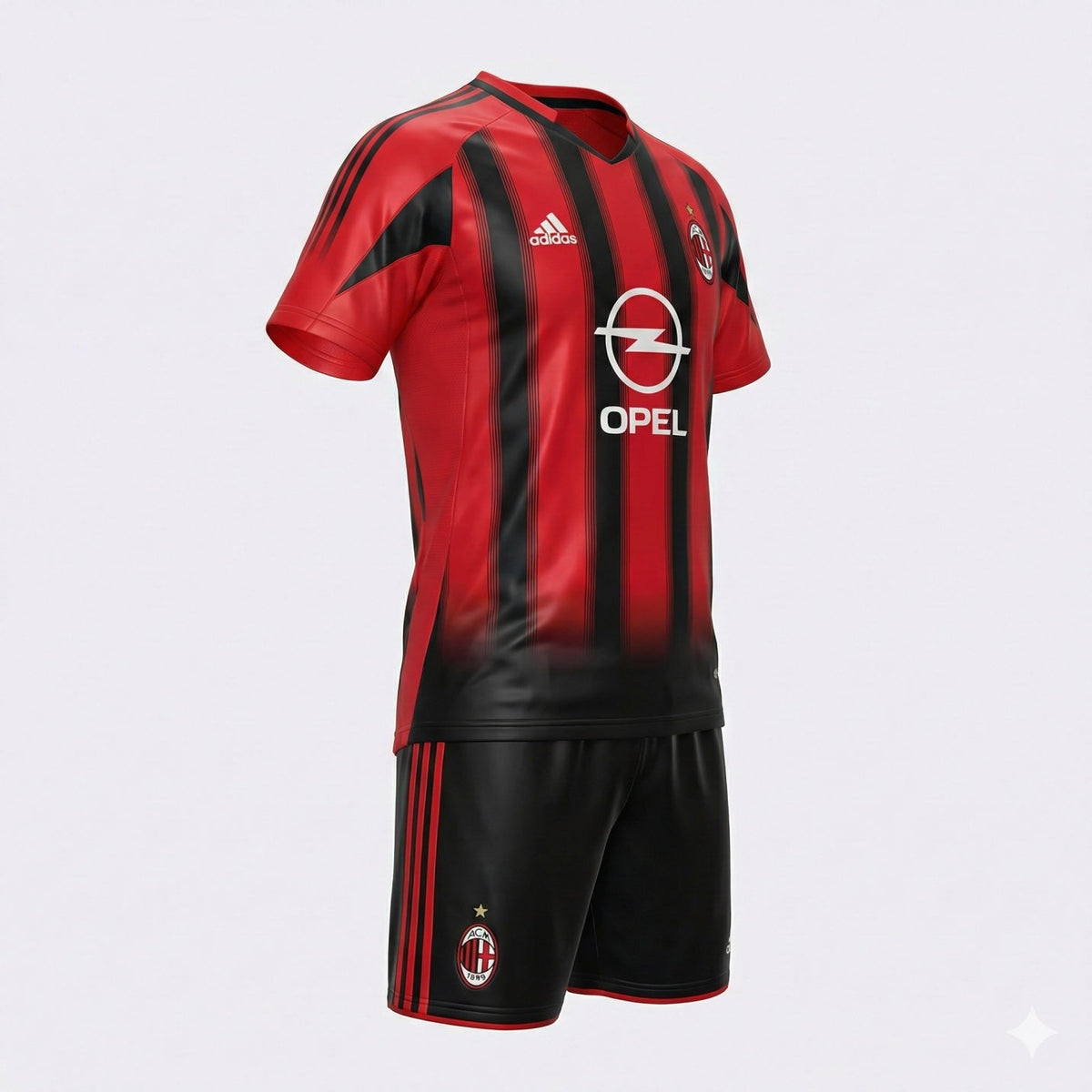 AC Milan Home 2004/2005 Kids Kit (Feels Like New) - Size 28
