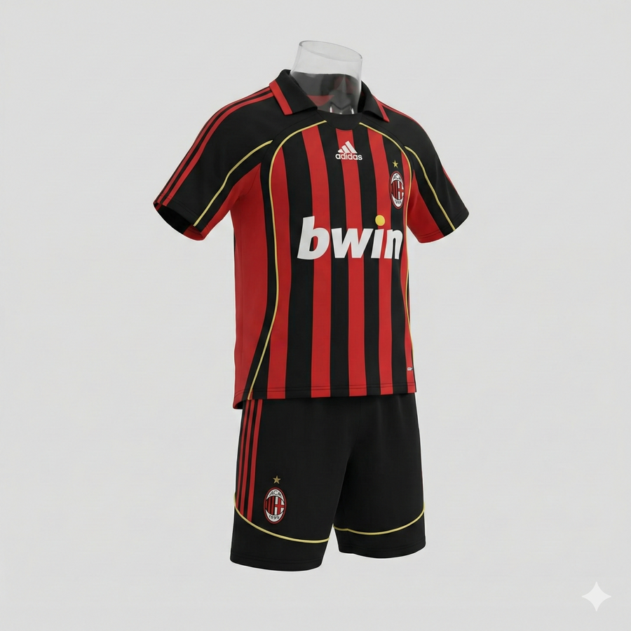 AC Milan Home 2006/2007 Kids Kit (New) - Size 18