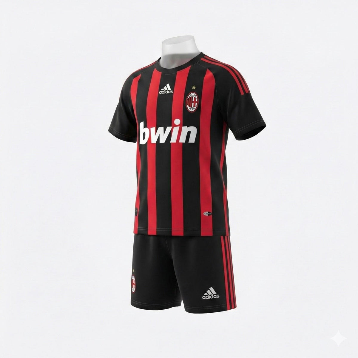 AC Milan Home 2008/2009 Kids Kit (New) - Size 28