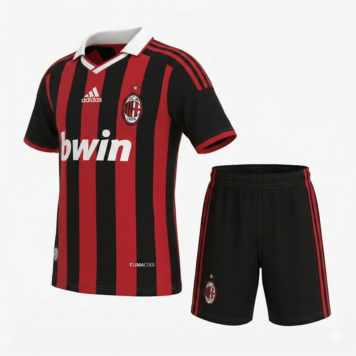 AC Milan Home 2009/2010 Kids Kit (New) - Size 28