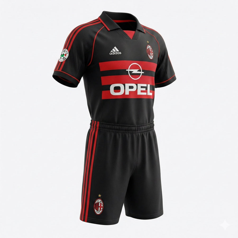 AC Milan Away 1998/1999 Kids Kit (Feels Like New) - Size 20