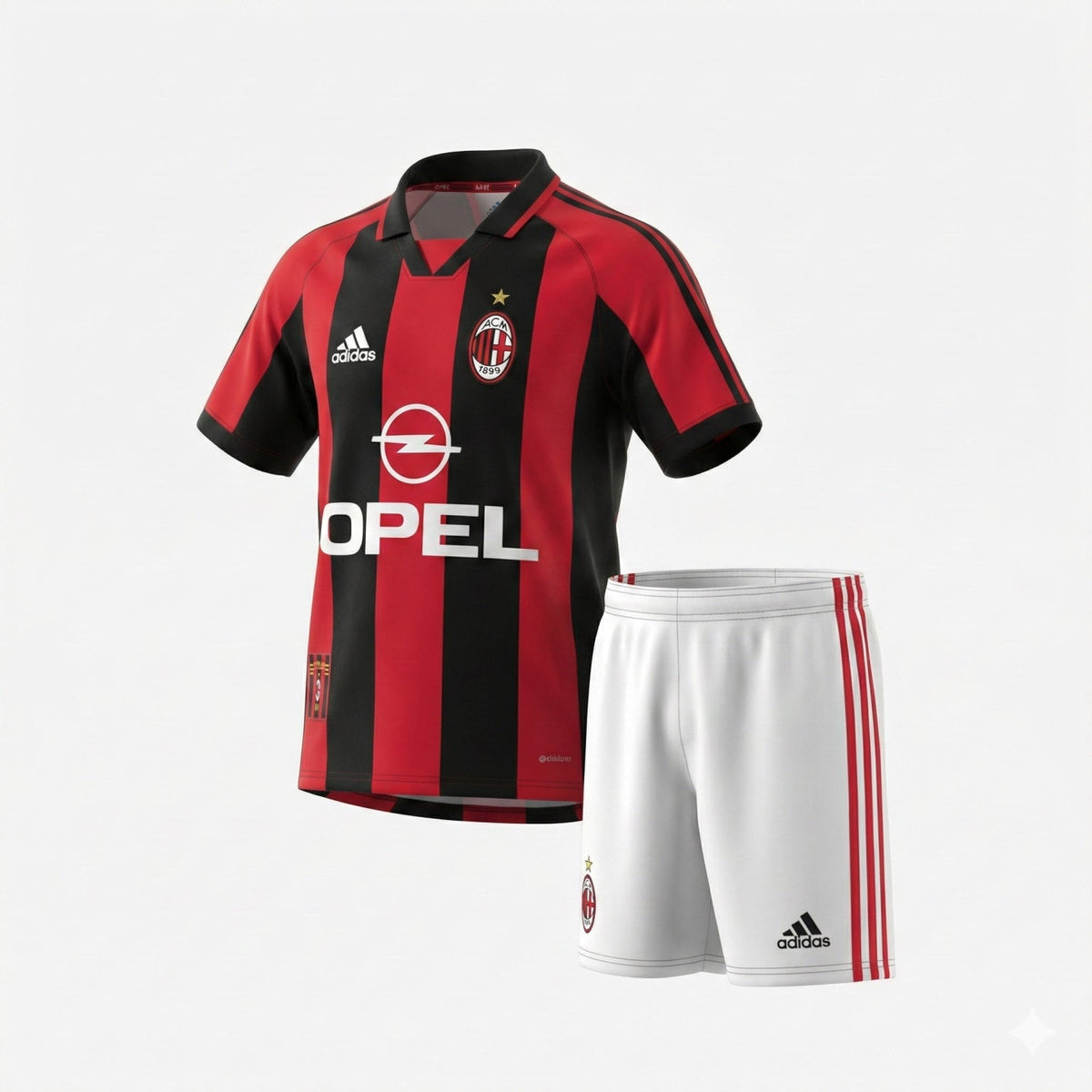 AC Milan Home 1998/1999 Kids Kit (Feels Like New) - Size 22