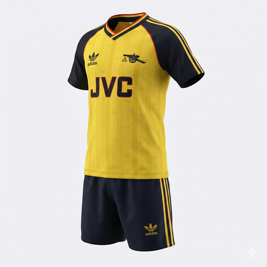 Arsenal Away 1988/1989 Kids Kit (Very Good Condition) - Size 22