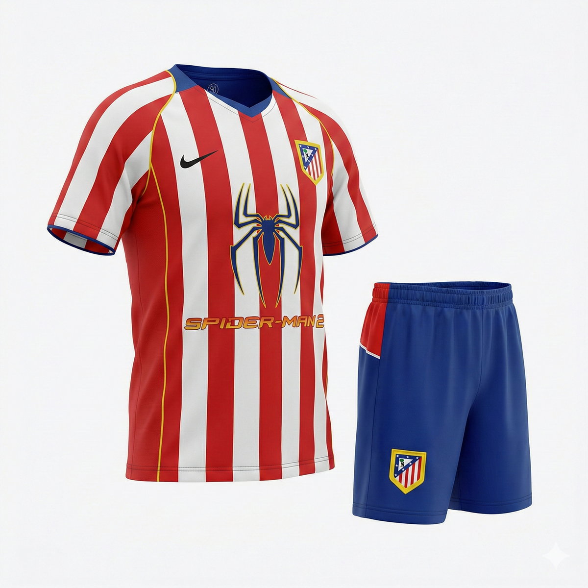 Atlético Madrid Home 2004/2005 Kids Kit (Feels Like New) - Size 24