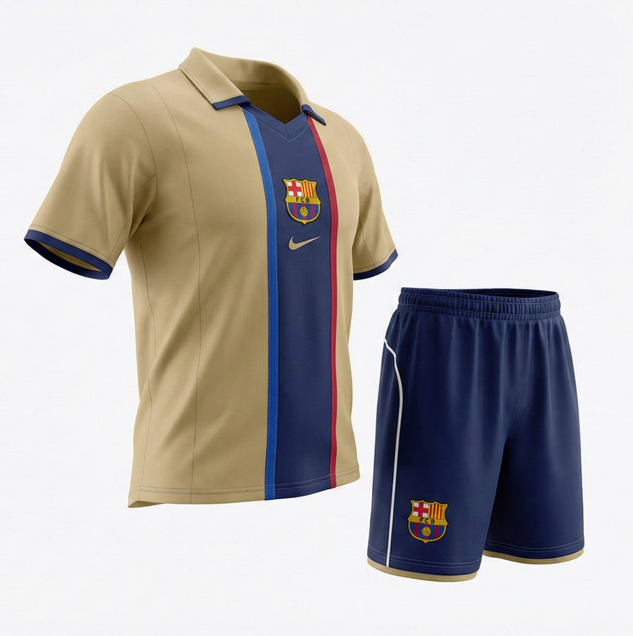Barcelona Away 2001/2002 Kids Kit (Feels Like New) - Size 20