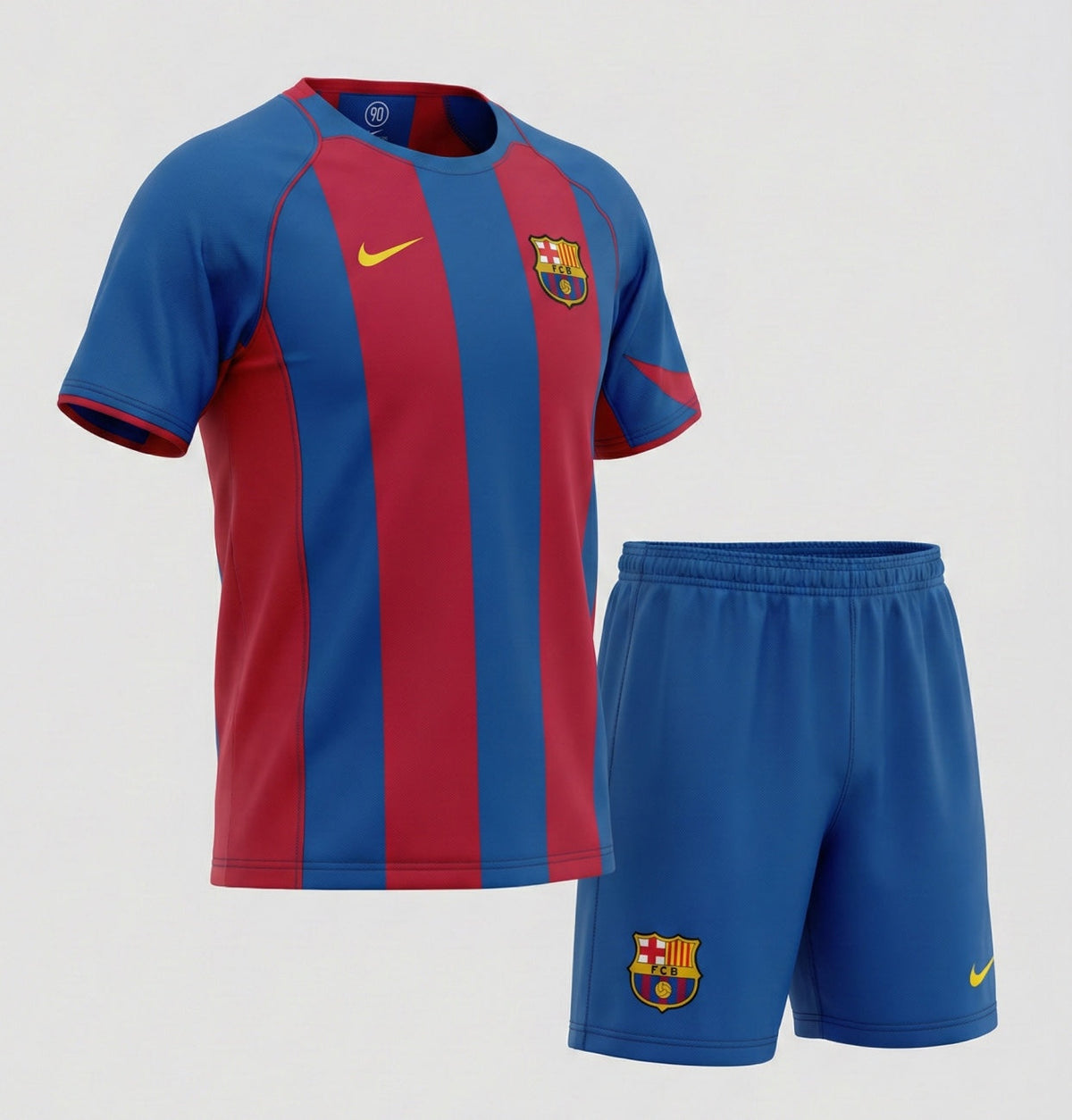 Barcelona Home 2004/2005 Kids Kit (Feels Like New) - Size 22