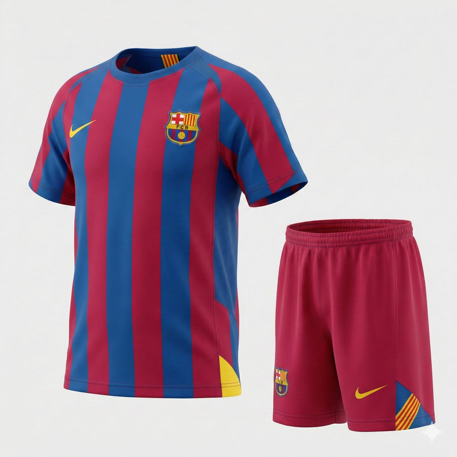 Barcelona Home 2005/2006 Kids Kit (Feels Like New) - Size 20