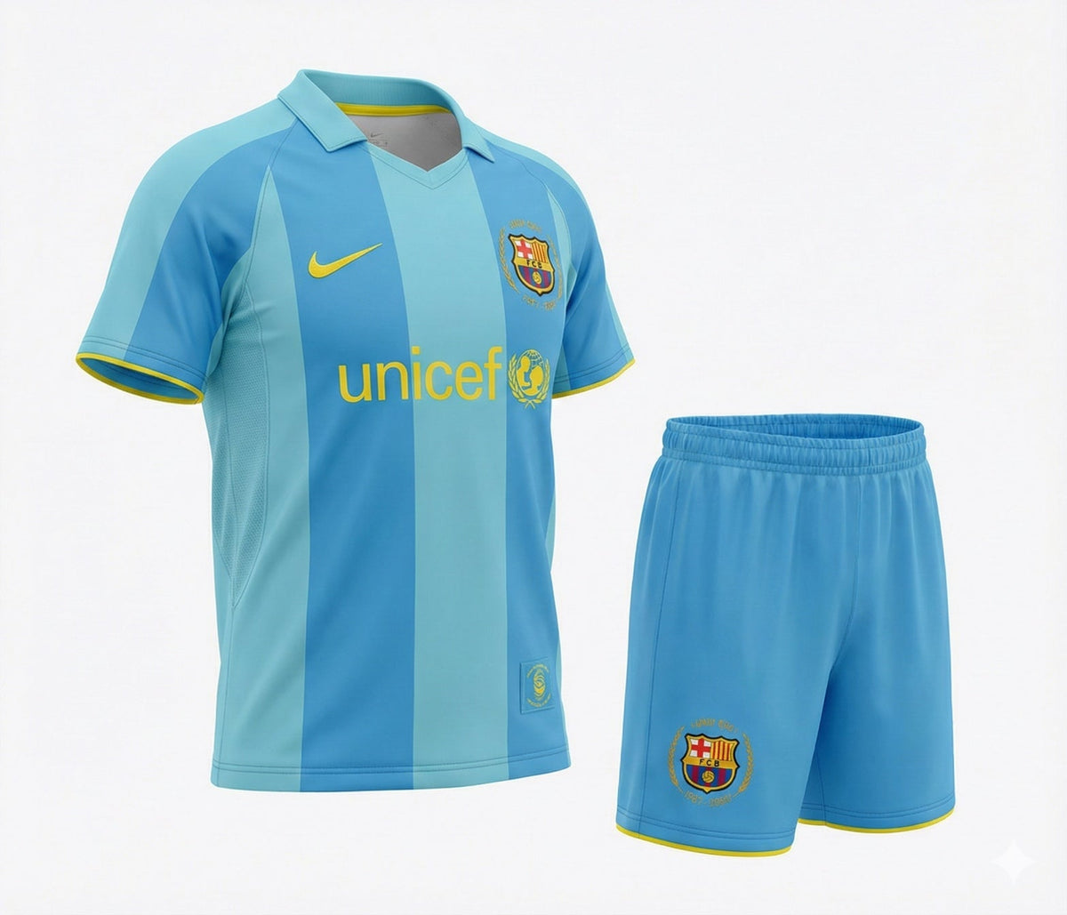 Barcelona Away 2007/2008 Kids Kit (New) - Size 26