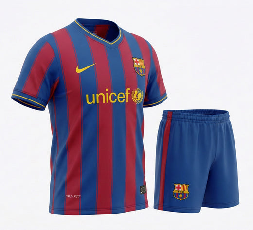 Barcelona Home 2009/2010 Kids Kit (New) - Size 24
