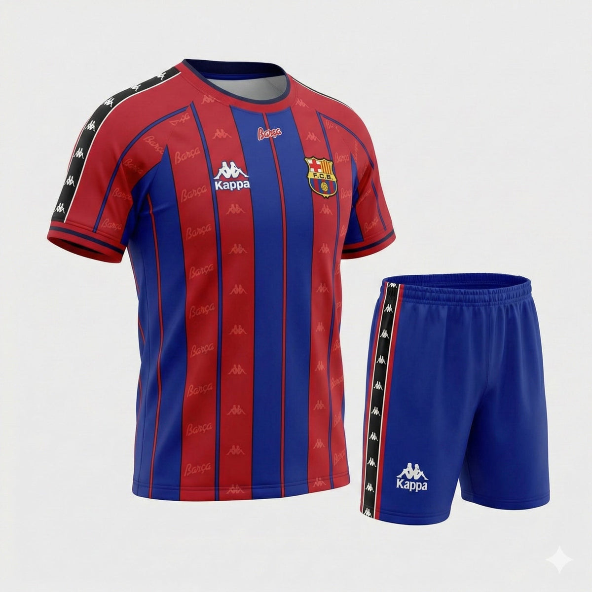 Barcelona Home 1997/1998 Kids Kit (Feels Like New) - Size 22