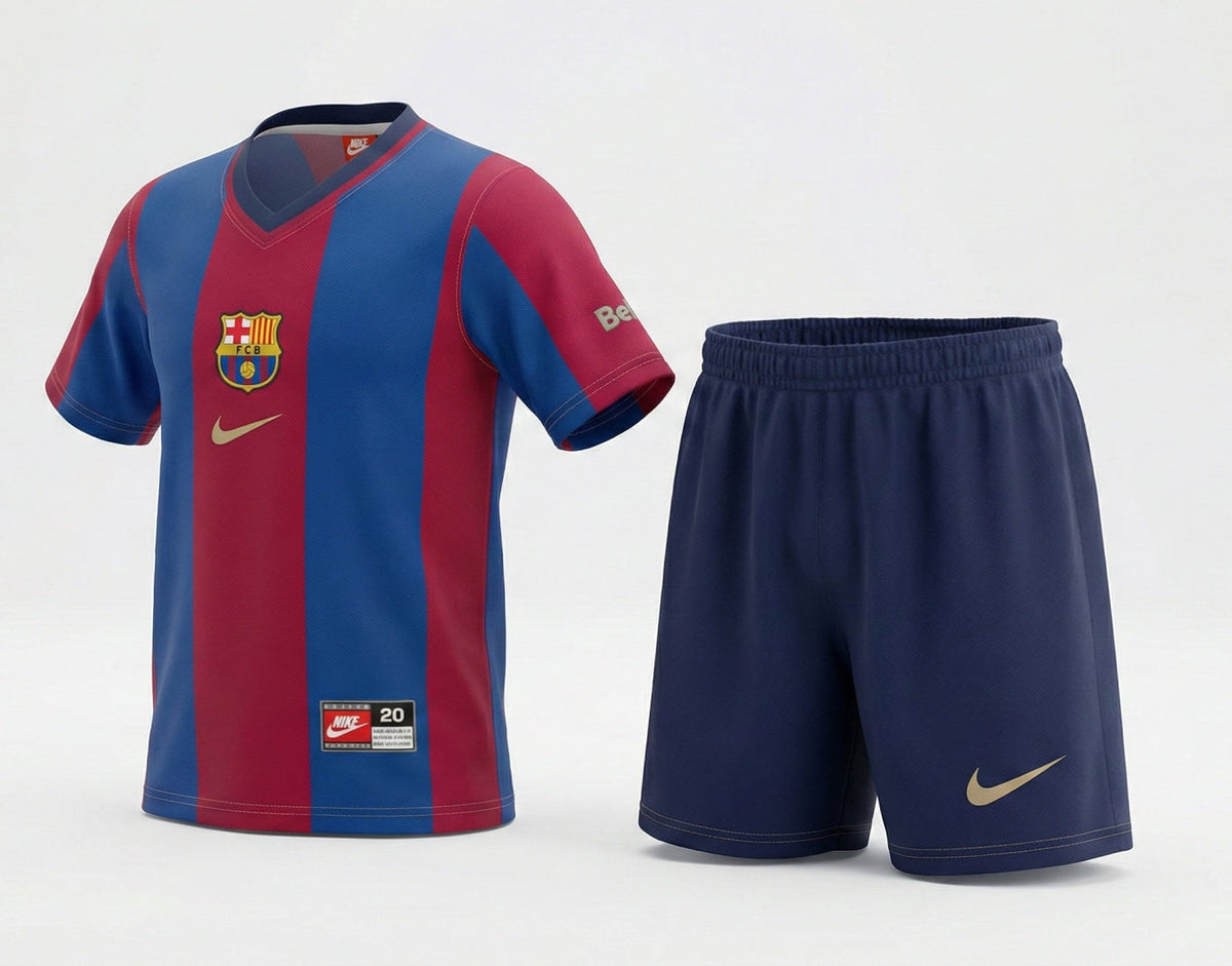 Barcelona Home 1998/1999 Kids Kit (Feels Like New) - Size 26