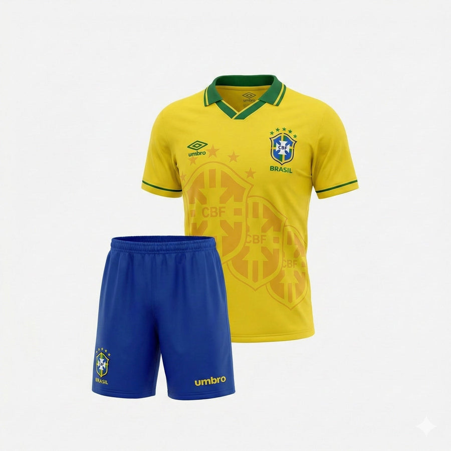 Brazil Home 1994 Kids Kit (Feels Like New) - Size 16