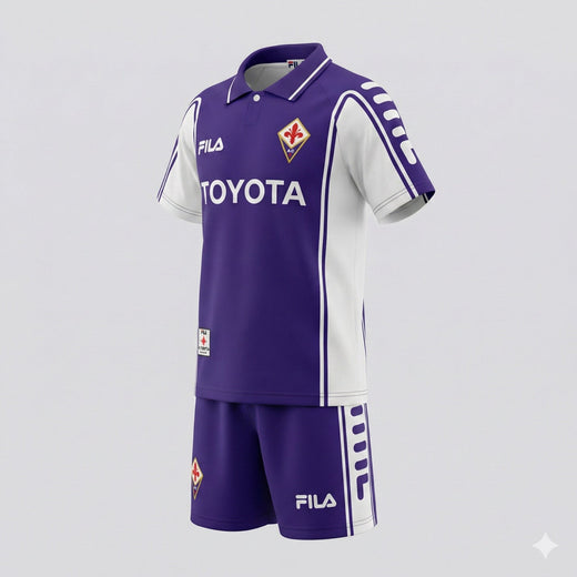 Fiorentina Home 1999/2000 Kids Kit (Feels Like New) - Size 20