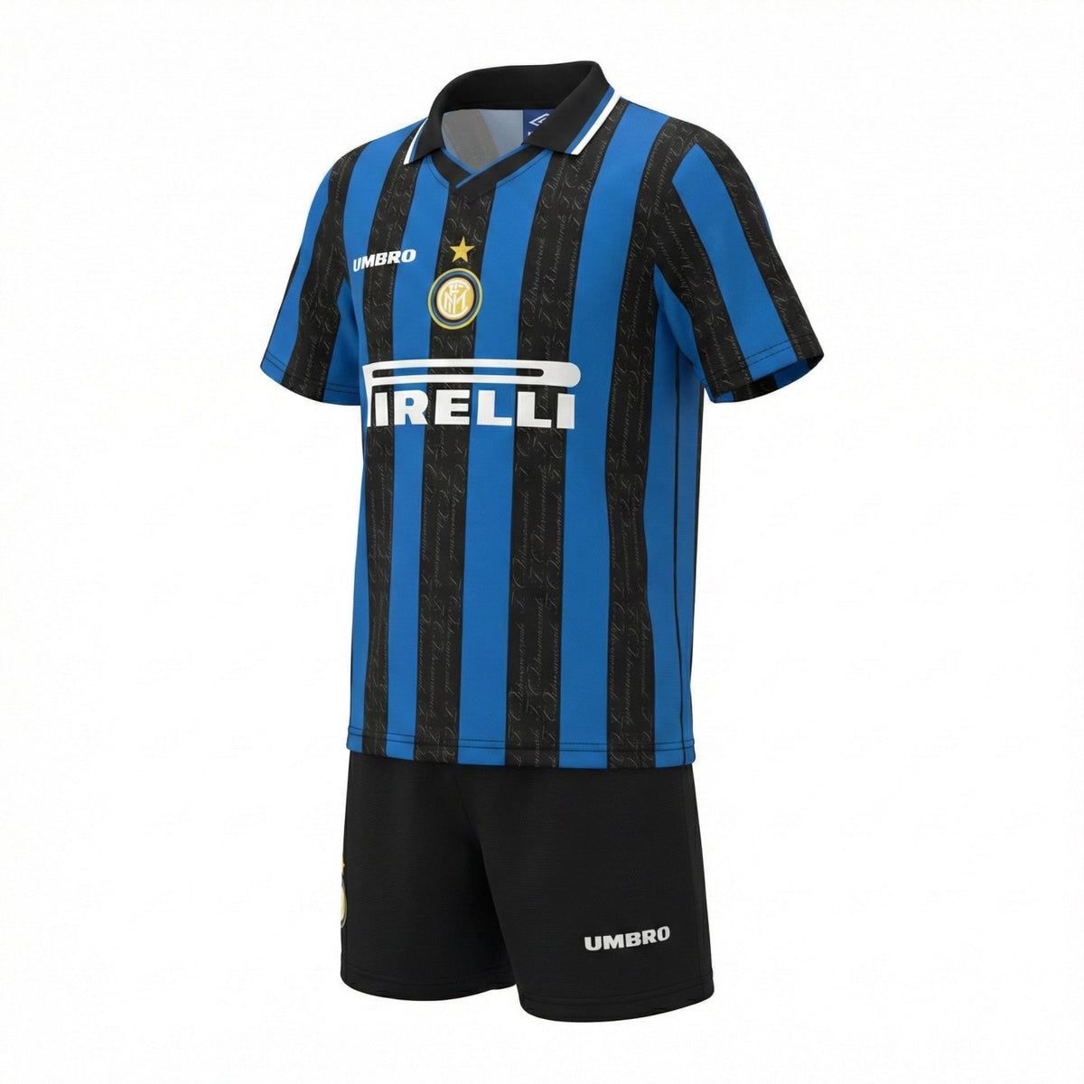 Inter Milan Home 1997/1998 Kids Kit (Feels Like New) - Size 24