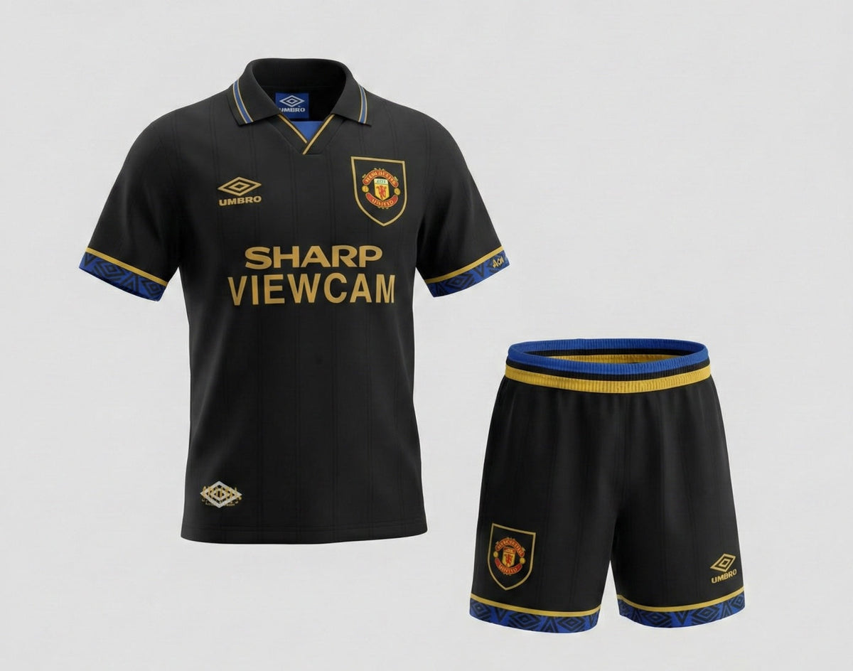 Manchester United Away 1993/1995 Kids Kit (Feels Like New) - Size 28