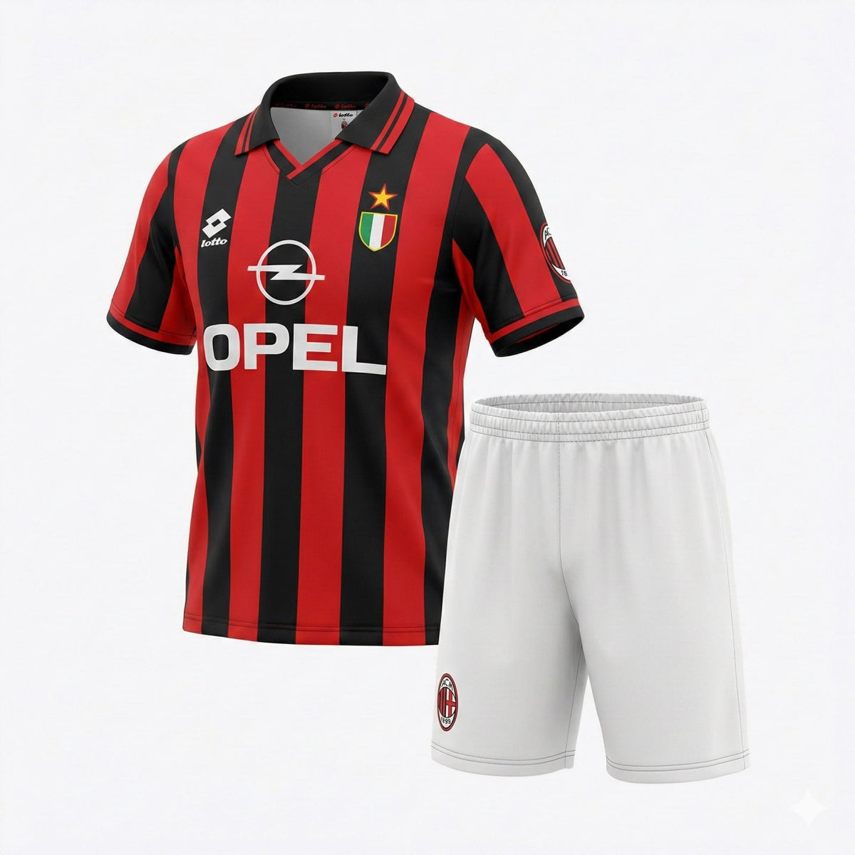 AC Milan Home 1996/1997 Kids Kit (Feels Like New) - Size 18