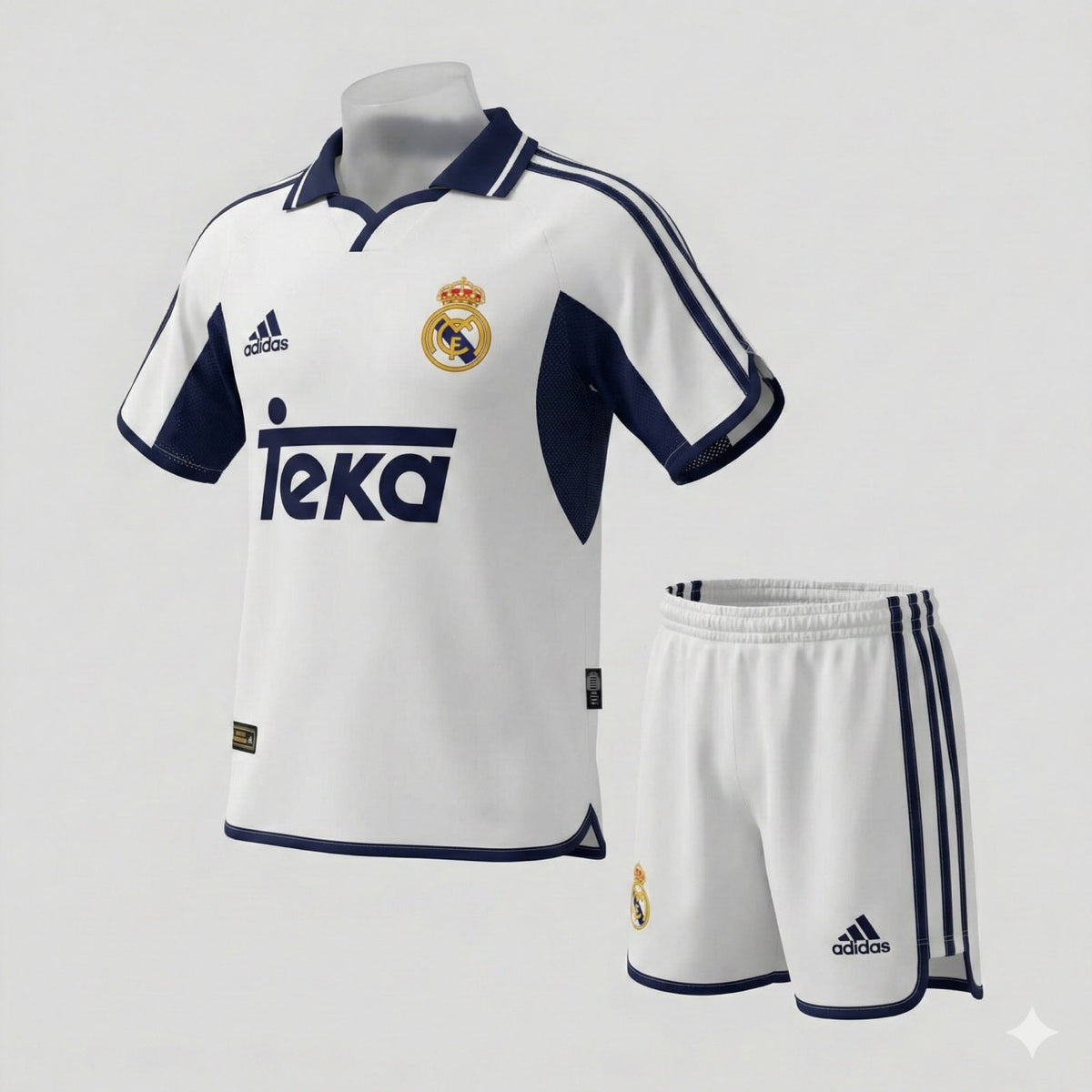 Real Madrid Home 2000/2001 Kids Kit (Feels Like New) - Size 18