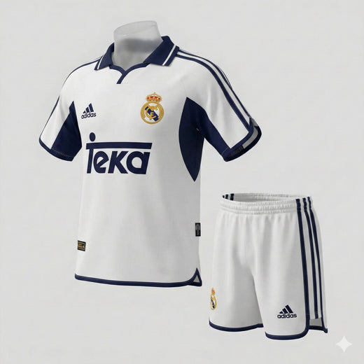 Real Madrid Home 2000/2001 Kids Kit (Feels Like New) - Size 18
