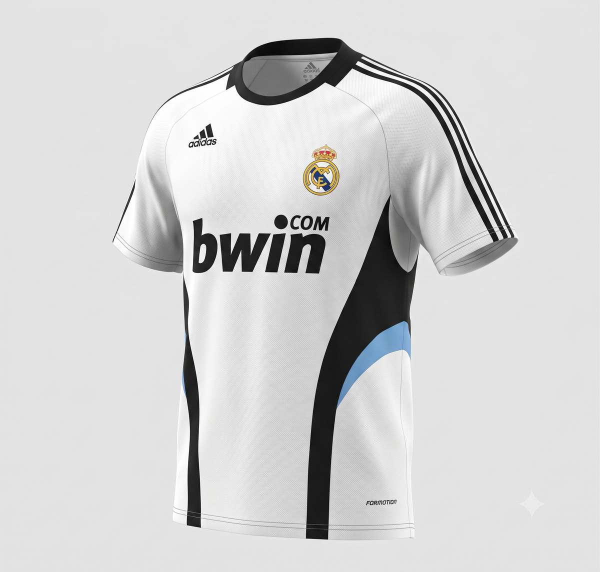 Real Madrid White Blue Tracksuit 2008/09 - Size XL