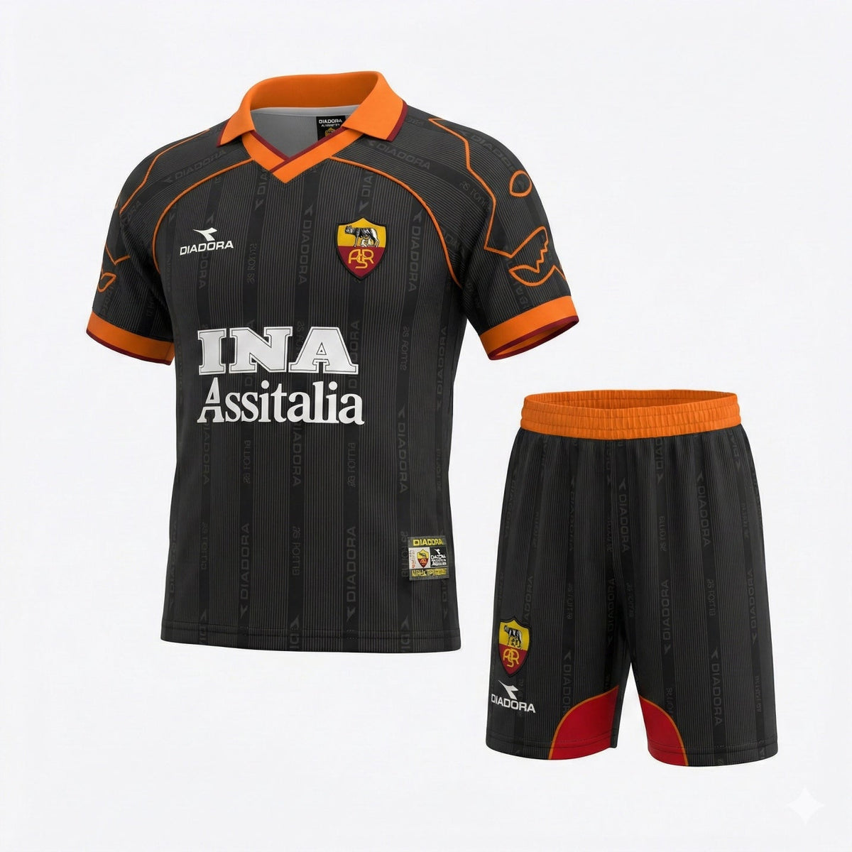Roma Away 1999/2000 Kids Kit (Feels Like New) - Size 24