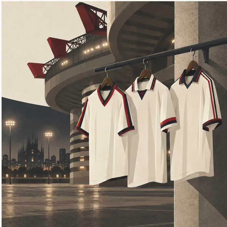 AC Milan Away Classics editorial illustration for AC Milan