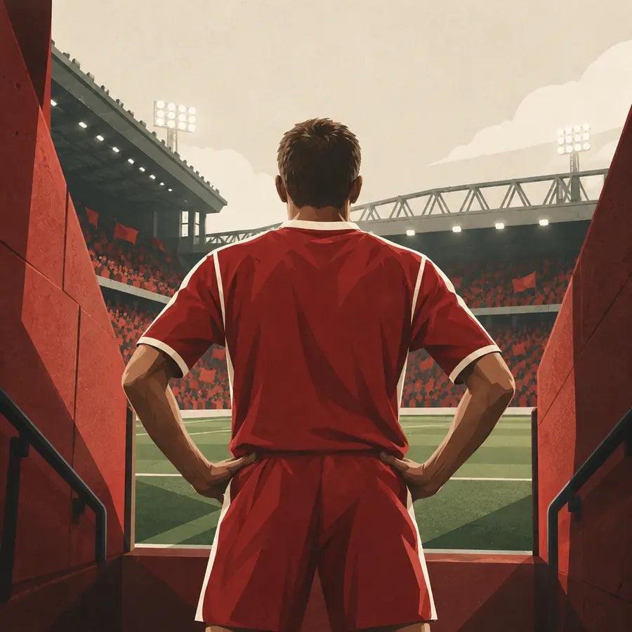 Gerrard Shirts editorial illustration for Liverpool